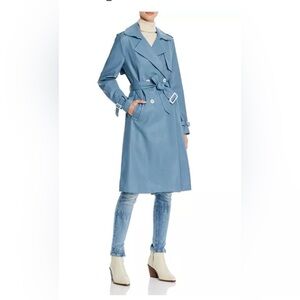 Apparis Slate Blue Trench Coat